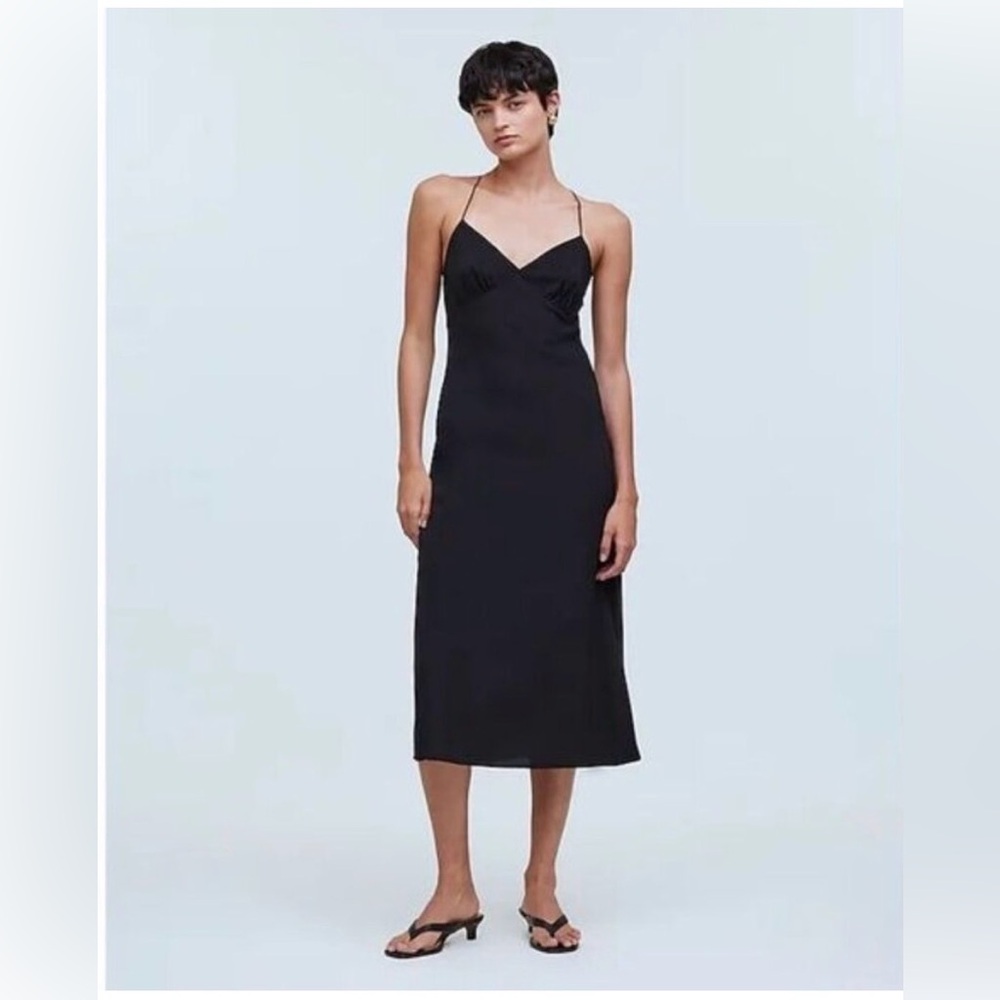 Madewell Layton Black Midi Dress